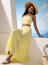Ladies' Lace Trimmed Cami Top And Long Skirt Set